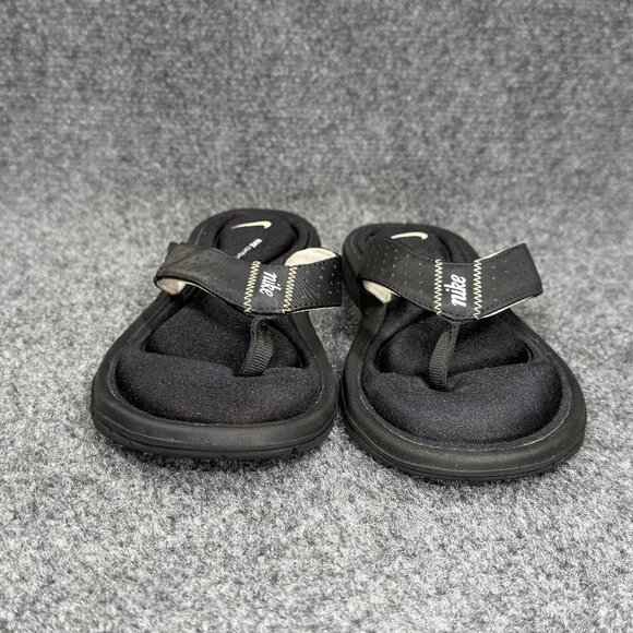 Nike Comfort Footbed Sandals Women's Size 7 Black Athletic Beach Thong Flip Flop - Picture 2 of 11